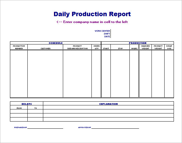 Production Plan Template Excel Free Printable Schedule Template