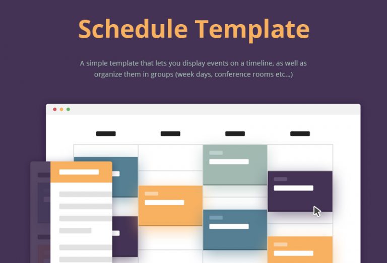 Schedule Template Html Printable Schedule Template