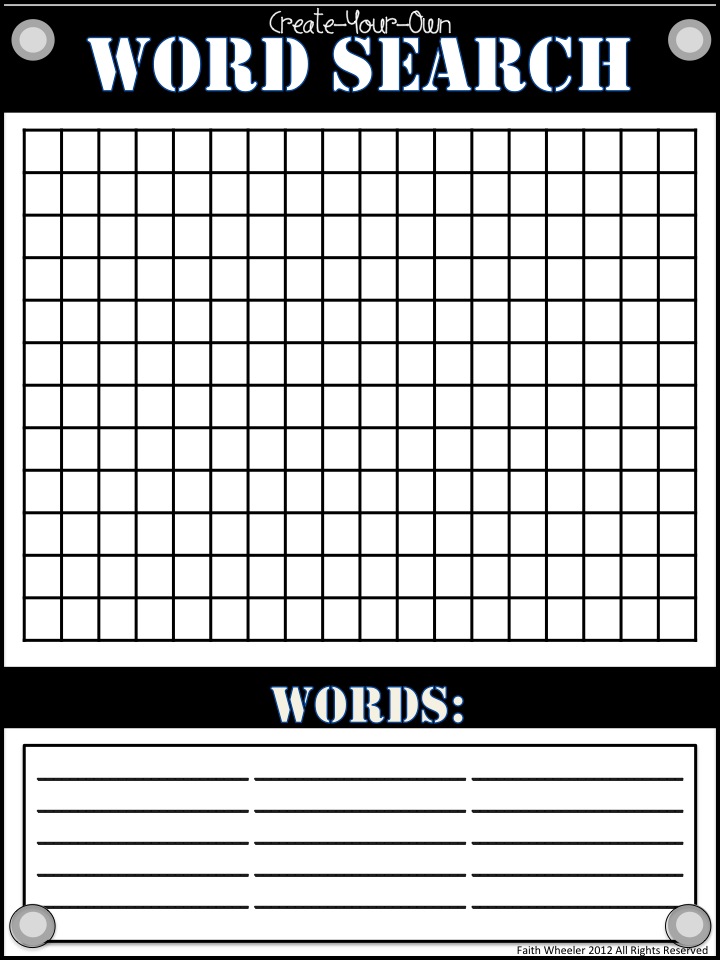 Template For Word Search Printable Schedule Template