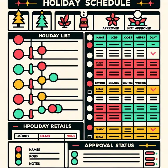 Employee Holiday Schedule Template 01