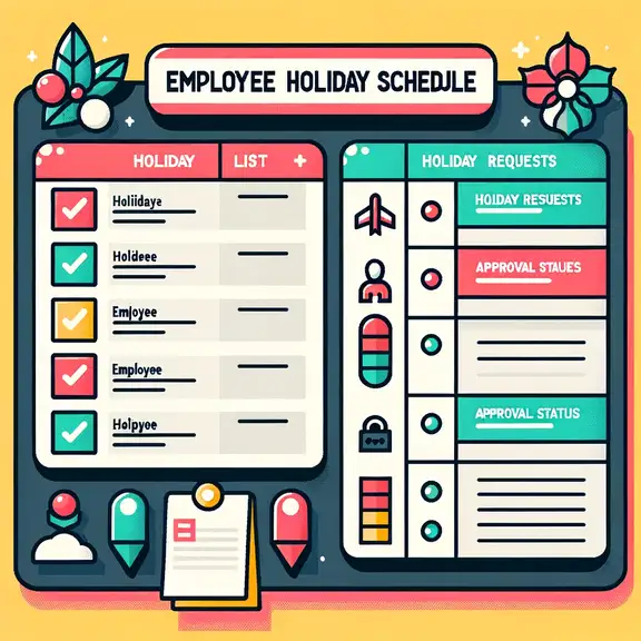 Employee Holiday Schedule Template 04