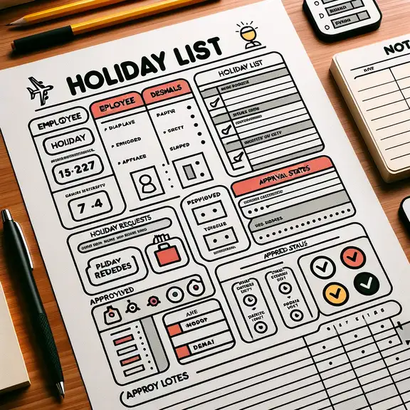 Employee Holiday Schedule Template 05