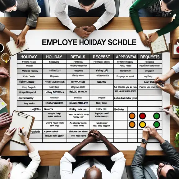 Employee Holiday Schedule Template 08