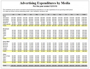 Advertising Plan Template Excel Templates