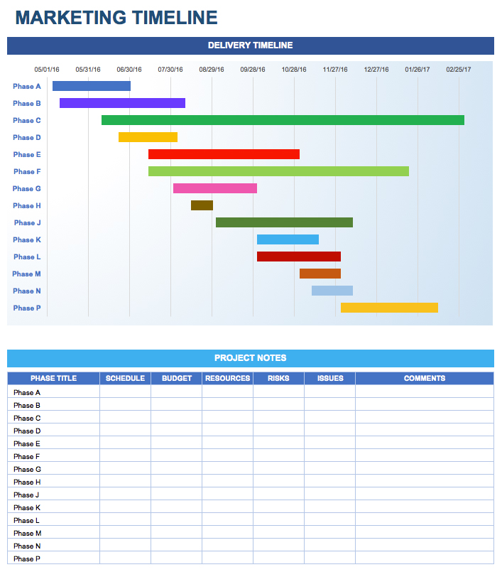 Free Marketing Plan Templates for Excel Smartsheet