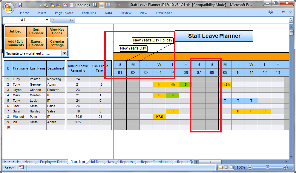 Anual Leave Planner Template: Manage Staff Leave with this Excel 