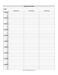 Printable Appointment Book Template | Appointments, Free printable 