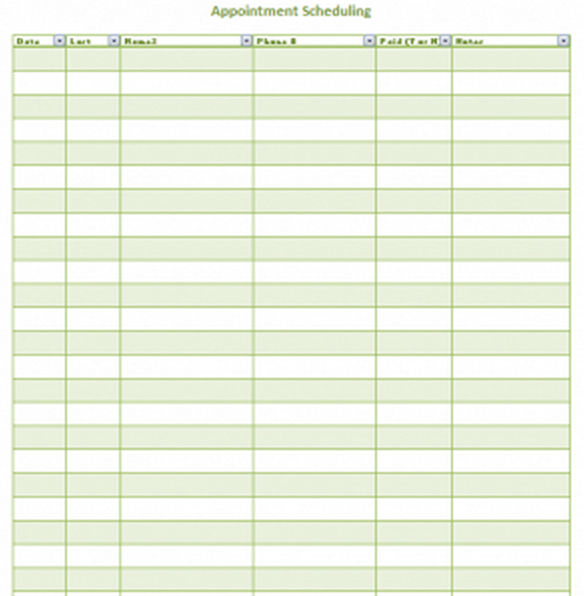 Appointment Schedule Templates 18+ Free Word, Excel, PDF Format 