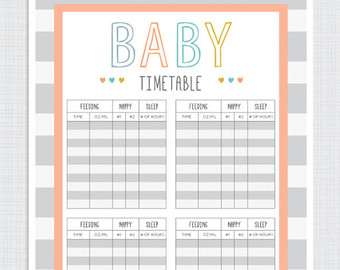 Printable Baby Schedule Chart