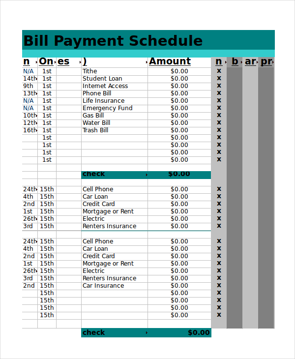 Excel Schedule Template 11+ Free PDF, Word Download Document 