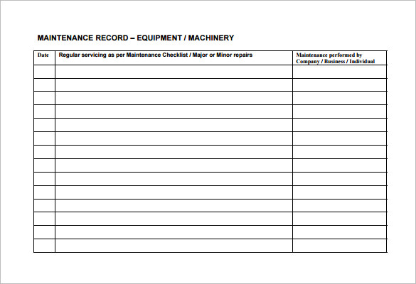 Maintenance Schedule Templates 28+ Free Word, Excel, PDF Format 