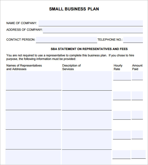 small business plan template small business plan templates free 