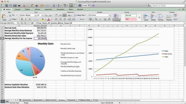 Business Plan Excel Template | Business form templates