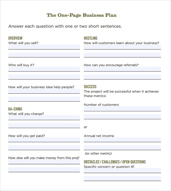 Business Plan Template Free | business letter template