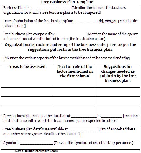 Business Plan Template Free | aplg planetariums.org