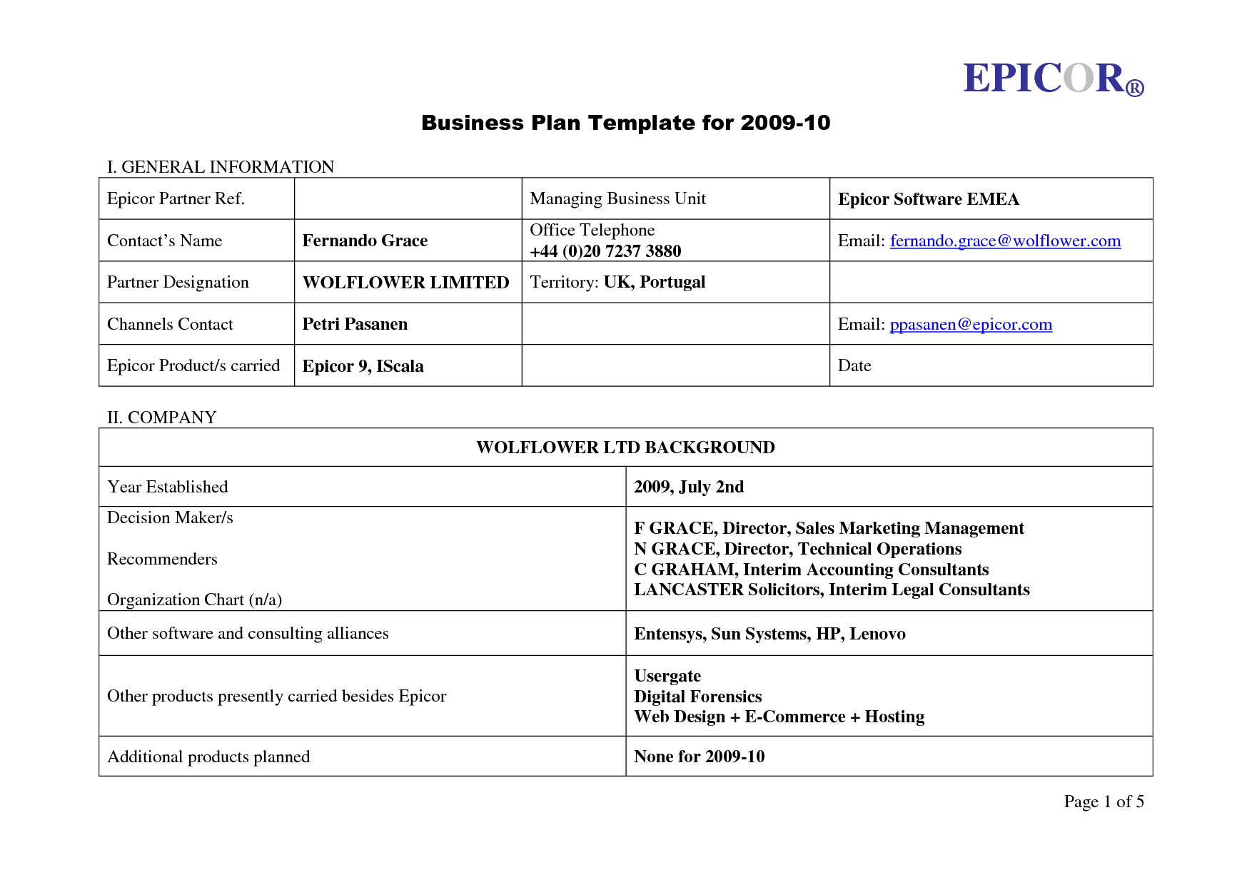 business wales business plan template