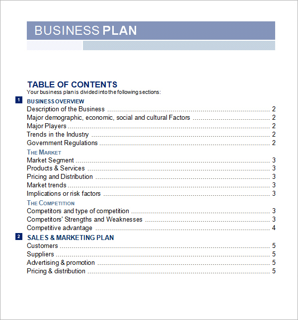 business plan template free word sample business plan template 