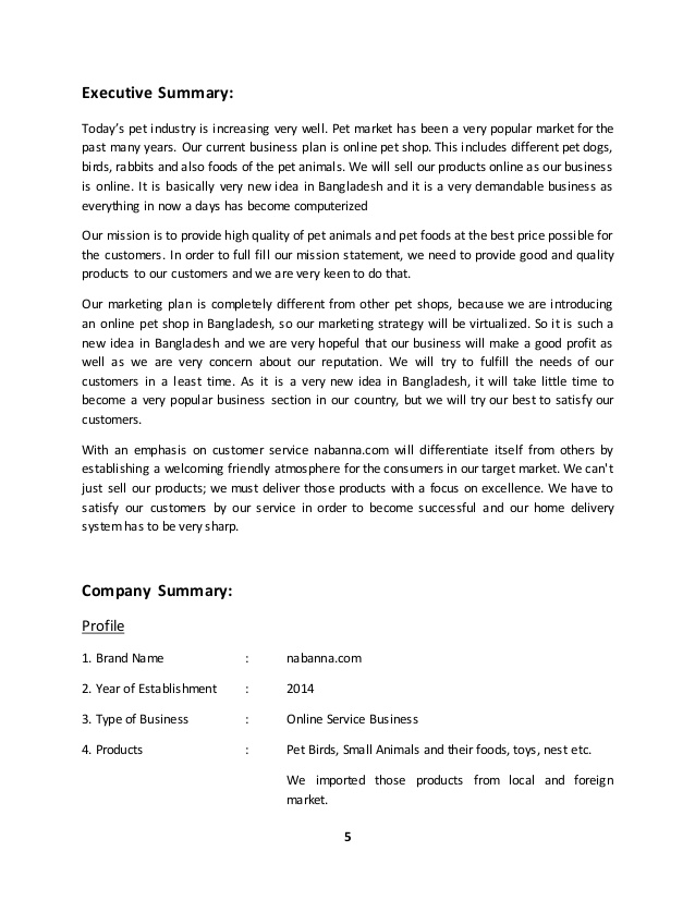 Bookstore Business Plan Template