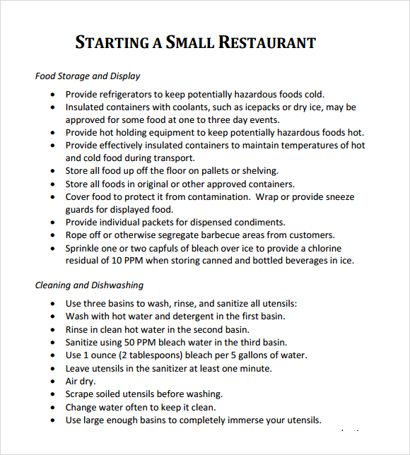 Restaurant Business Plan Template | Free Business Template