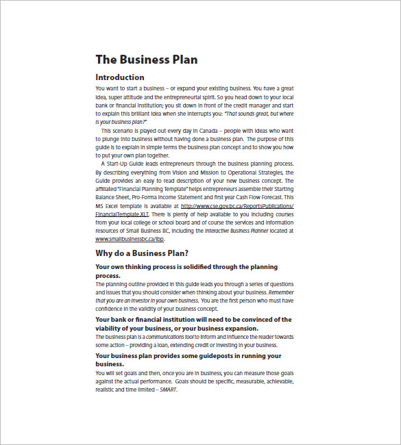 Startup Business Plan Template 17+ Free Word, Excel, PDF Format 