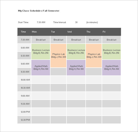 excel class schedule Londa.britishcollege.co