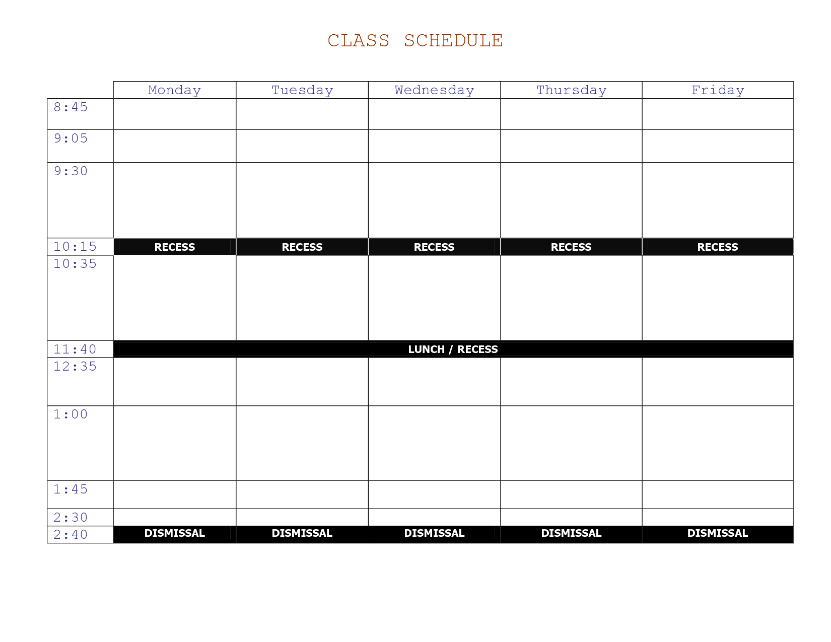 31 Schedule Maker Template, Free Excel Schedule Templates For 