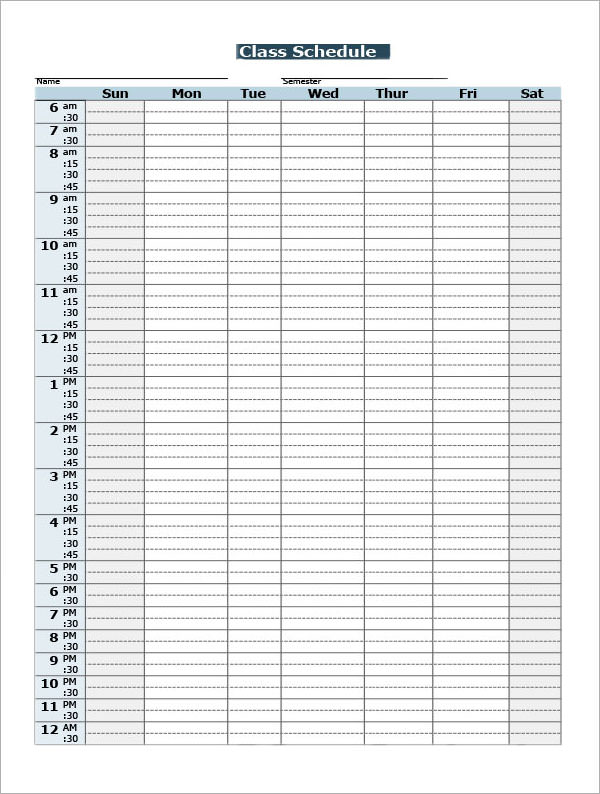 31 Schedule Maker Template, Free Excel Schedule Templates For 