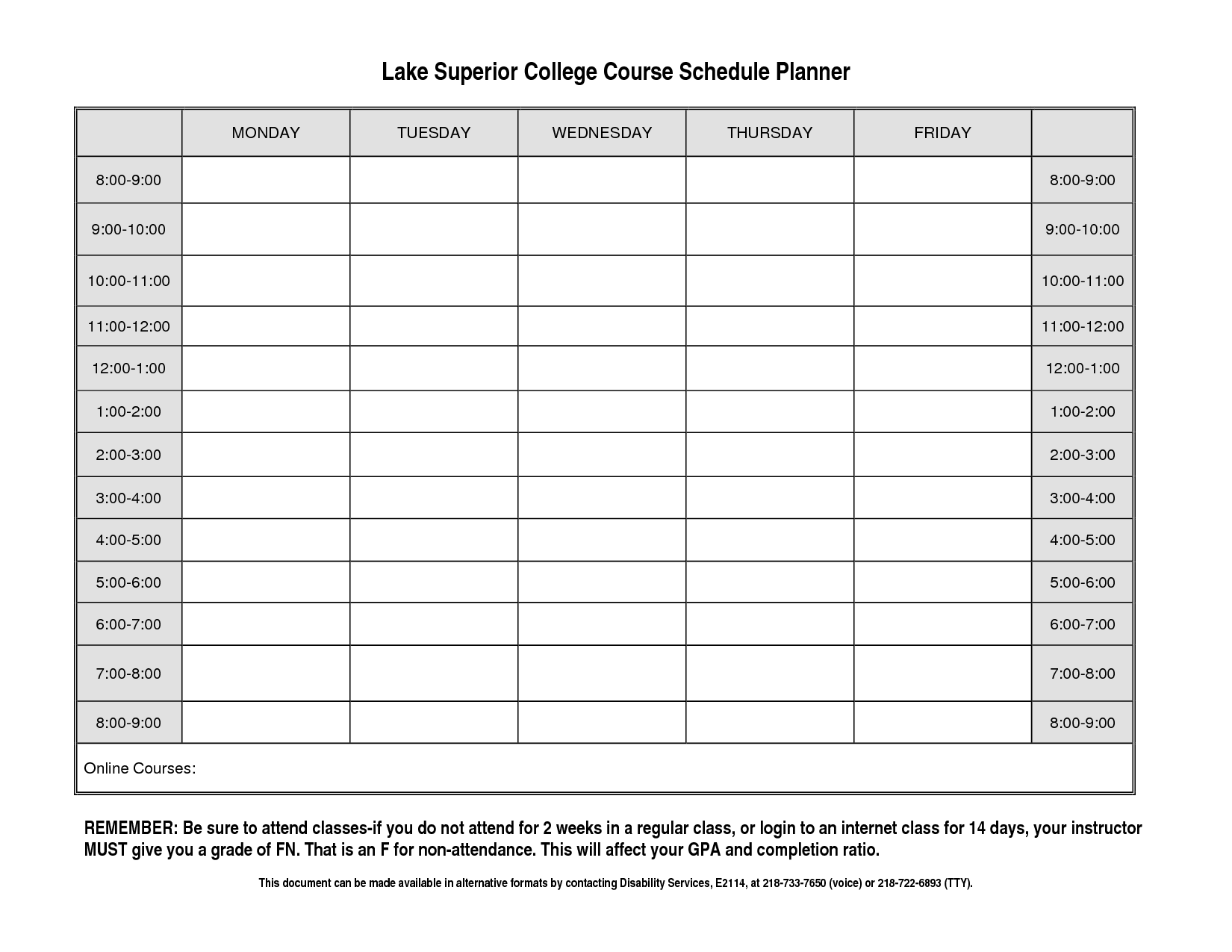 college class planner Londa.britishcollege.co