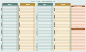 Template: Cleaning Schedule Template