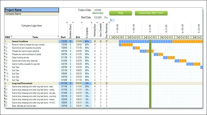 Construction Schedule Template Excel Free Excel Construction 