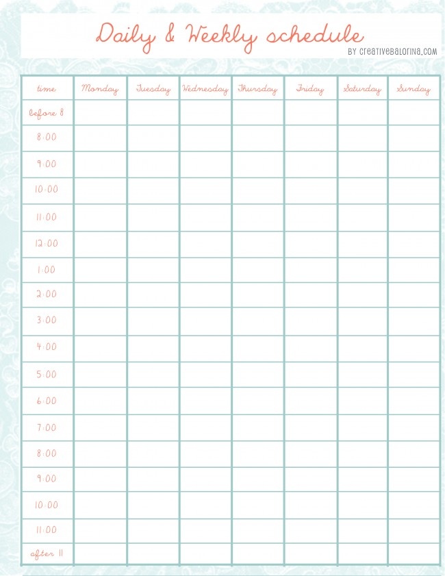 cute weekly schedule Londa.britishcollege.co