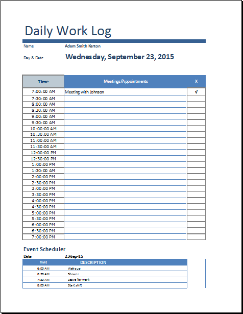 daily-log-template-excel-printable-schedule-template