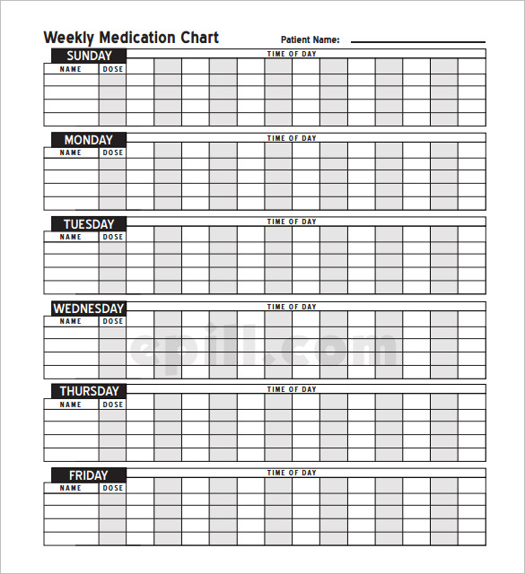 Medication Schedule Template 14+ Free Word, Excel, PDF, Format 