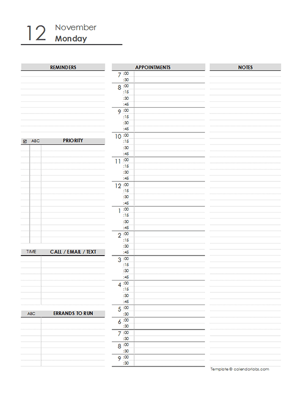 Free Daily Schedule Templates for Excel Smartsheet