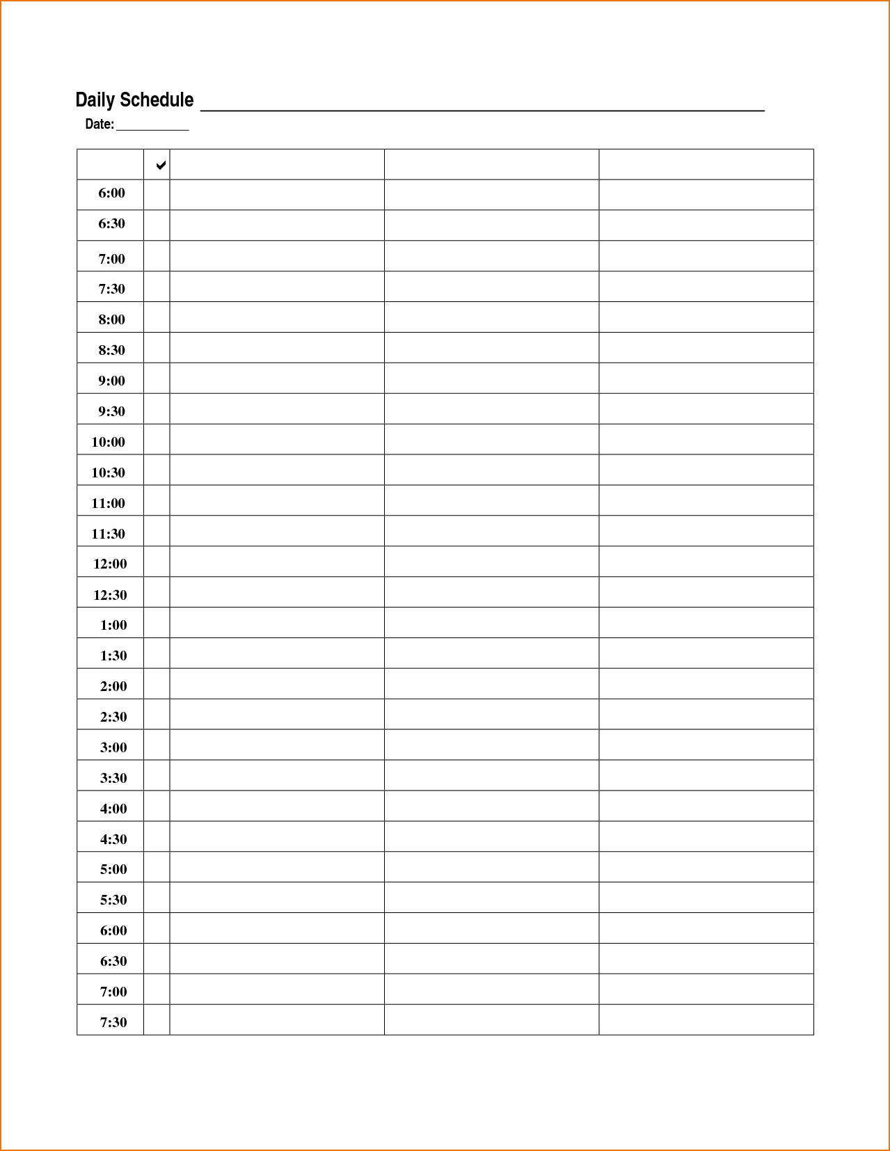 5+ daily schedule template pdf | teknoswitch