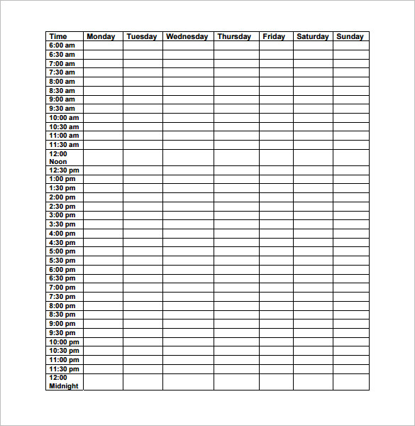 Daily Schedule Template 34+ Free Word, Excel, PDF Documents 