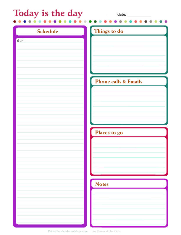 Free Daily Calendar Daily Planner Template Free Printable Daily 