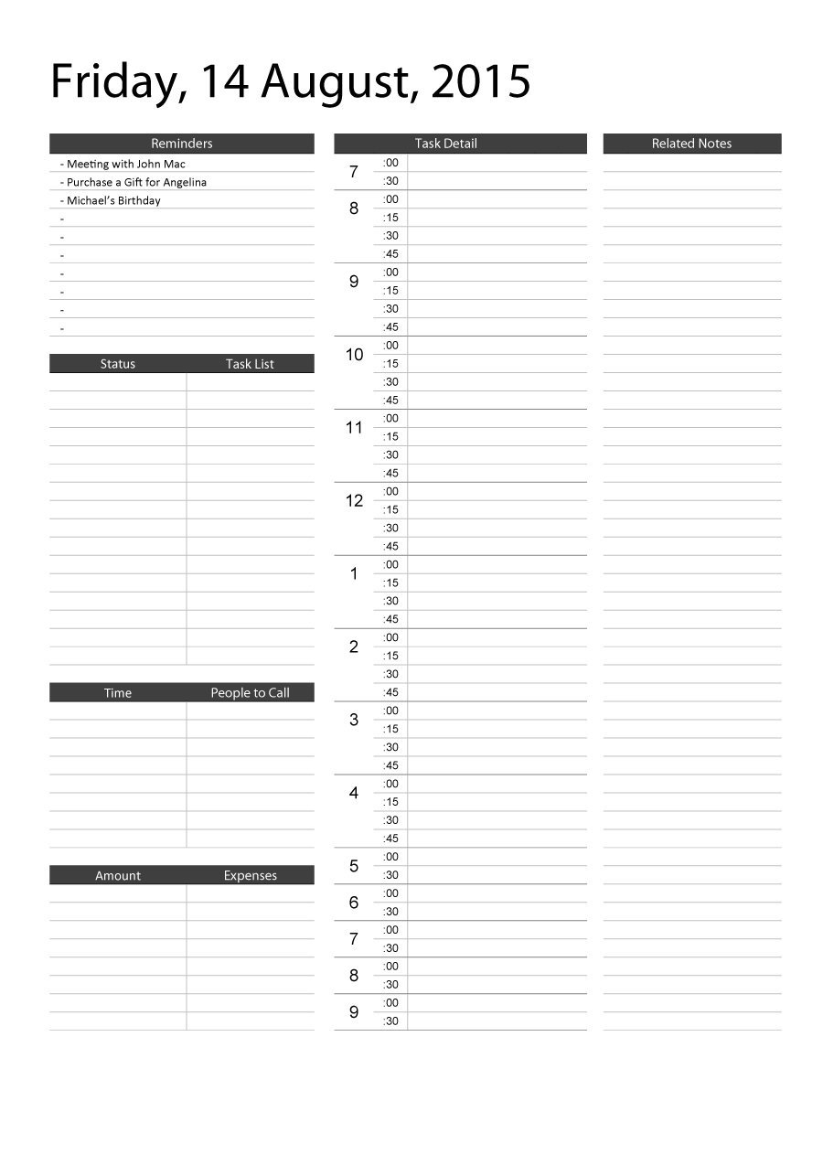 40+ Printable Daily Planner Templates (FREE) Template Lab