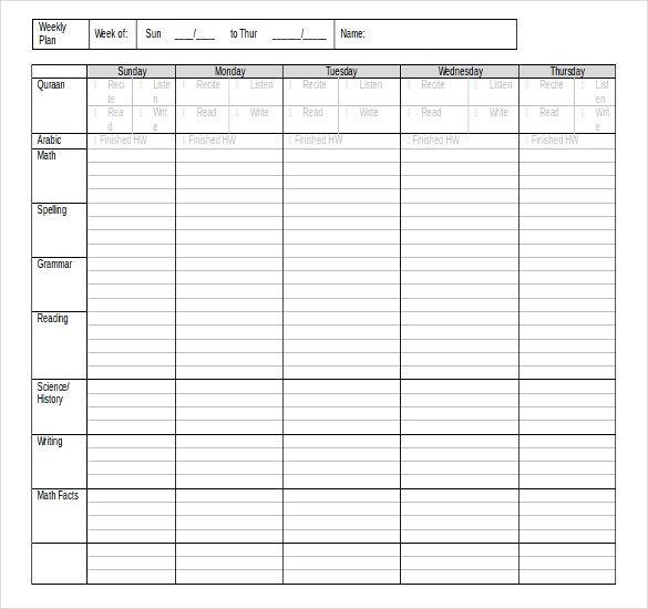 Printable Microsoft Word Daily Hourly Planner Template | Ready 