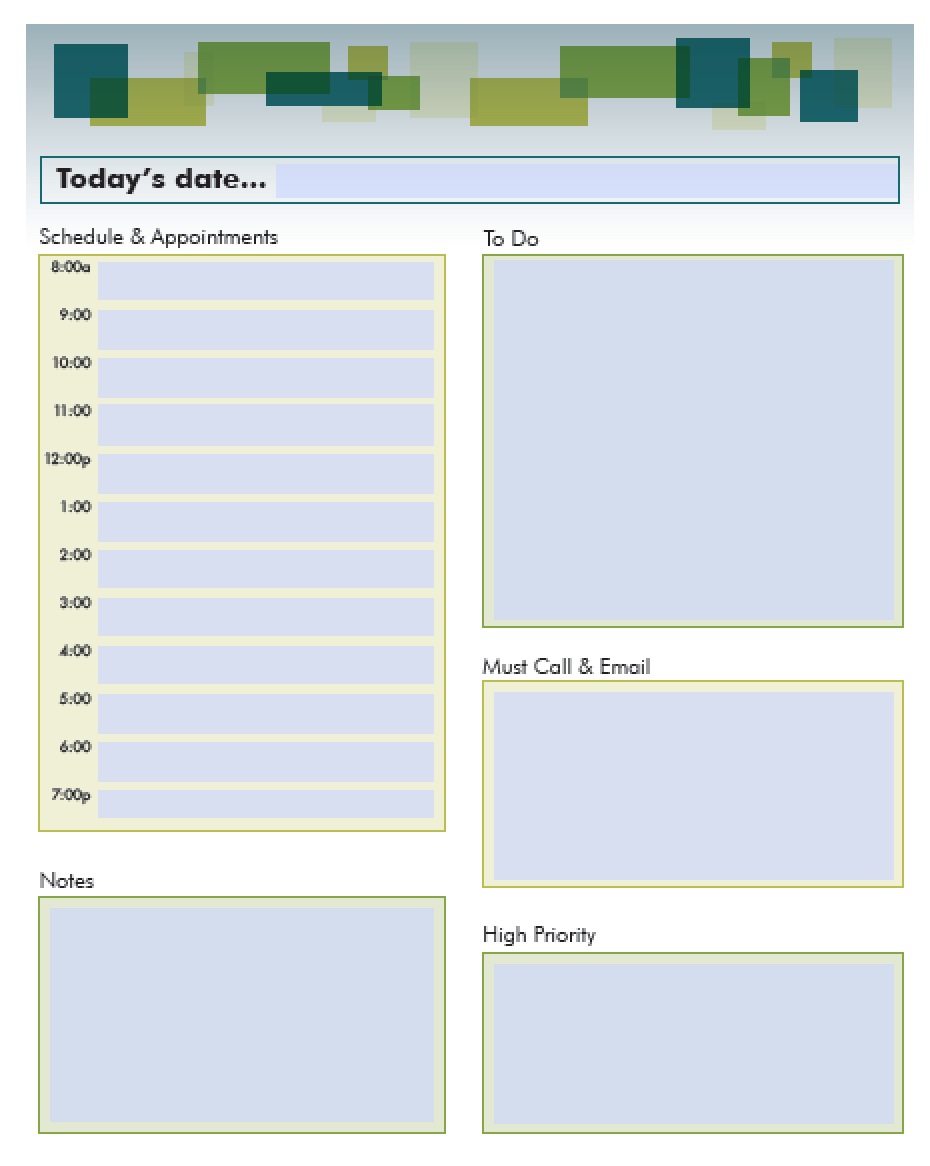 School Daily Schedule 21.