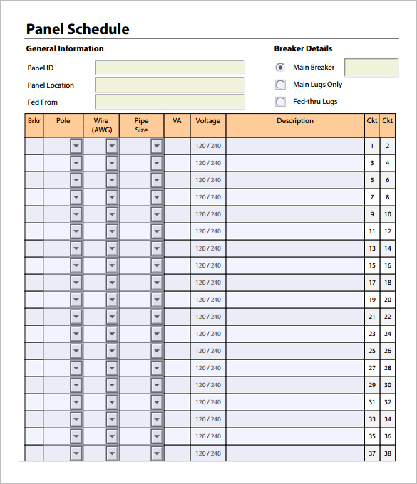 Panel Schedule Template 20+ Free Word, Excel, PDF Format 