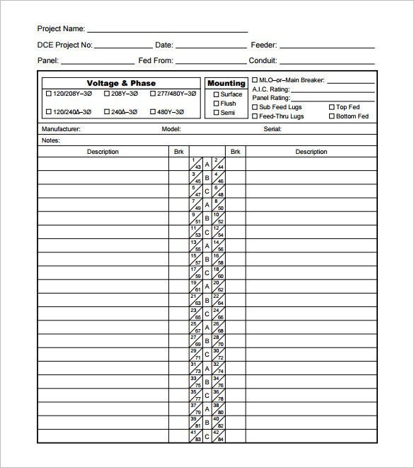 Electrical Panel Label Template Excel – KukkoBlock Templates