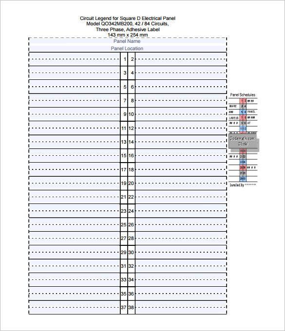 Panel Schedule Template 3 Free Excel PDF Documents Download 