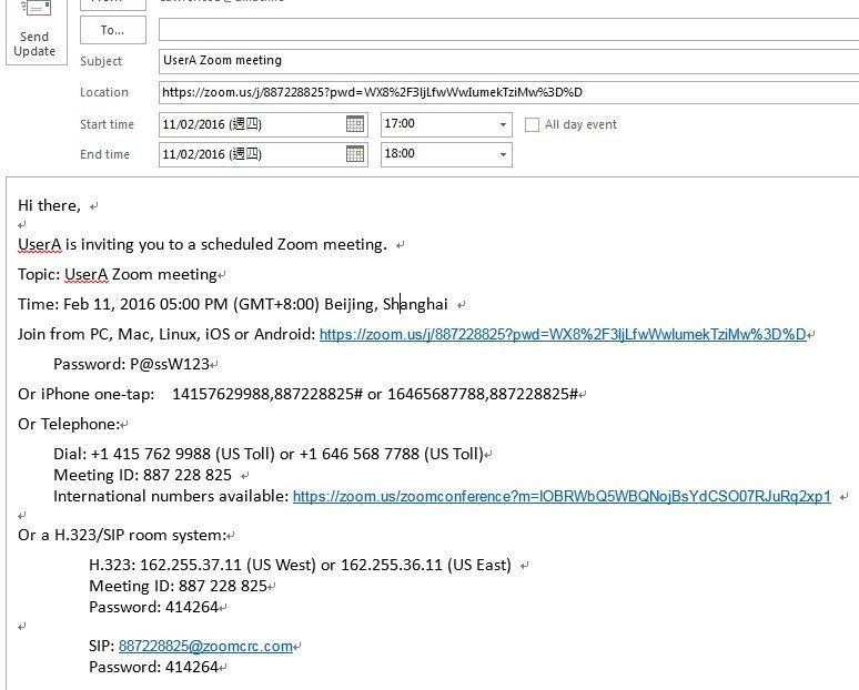 Office Meeting schedule letter