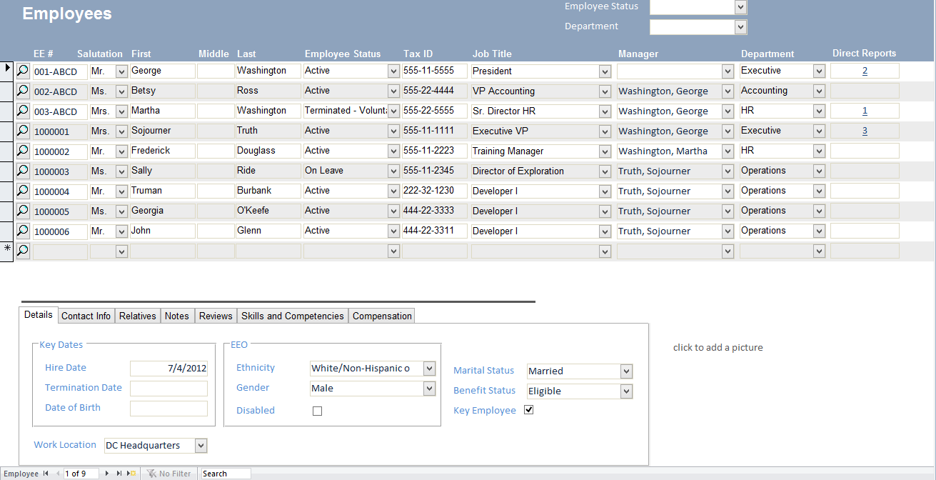 Microsoft Access Employee Recruiting Template | OpenGate Software Inc