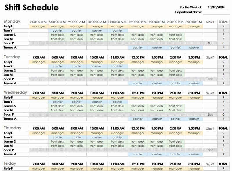 10 Free Weekly Schedule Templates for Excel Savvy Spreadsheets