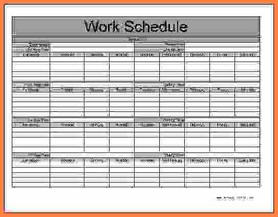 Monthly Work Schedule Template 25+ Free Word, Excel, PDF Format 