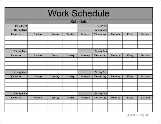 5+ monthly employee schedule template | CV Template