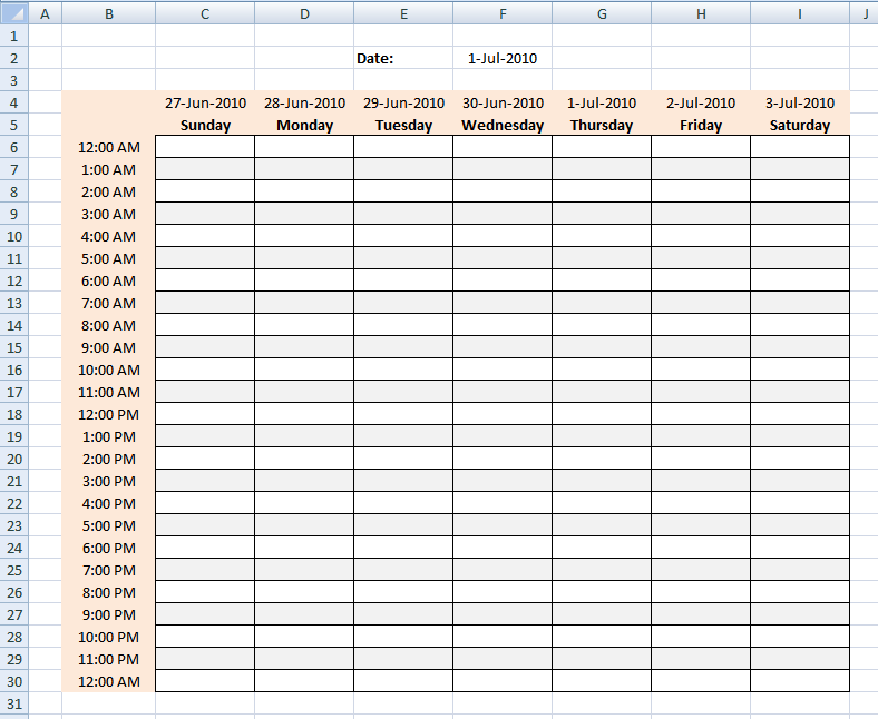 20 Images of Daily Hourly Schedule Template Excel | leseriail.com