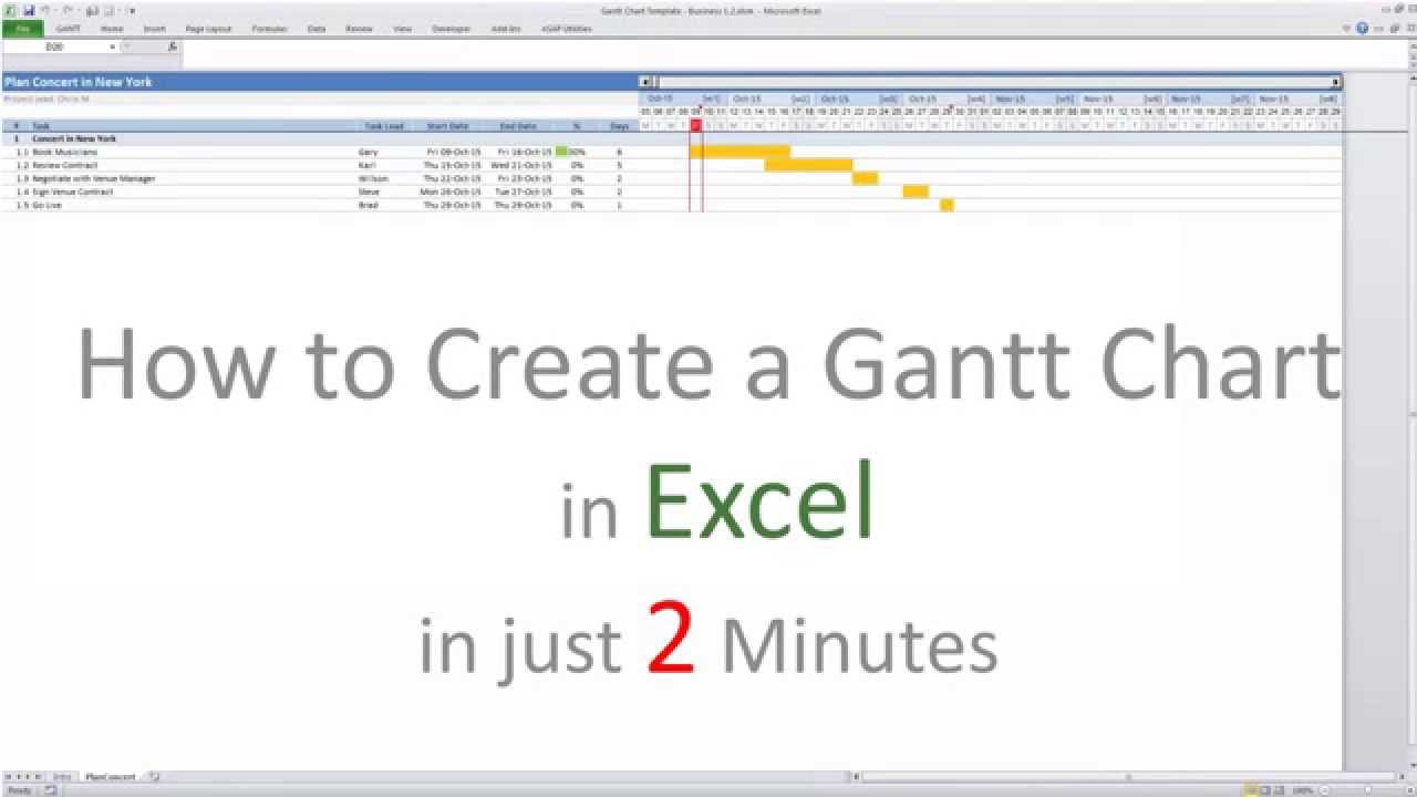 a Gantt Chart with Excel is Getting Even Easier